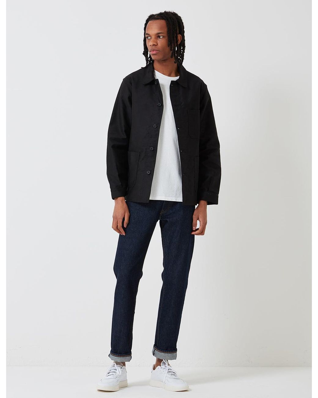 Le Laboureur Blue Moleskin Work Jacket for men