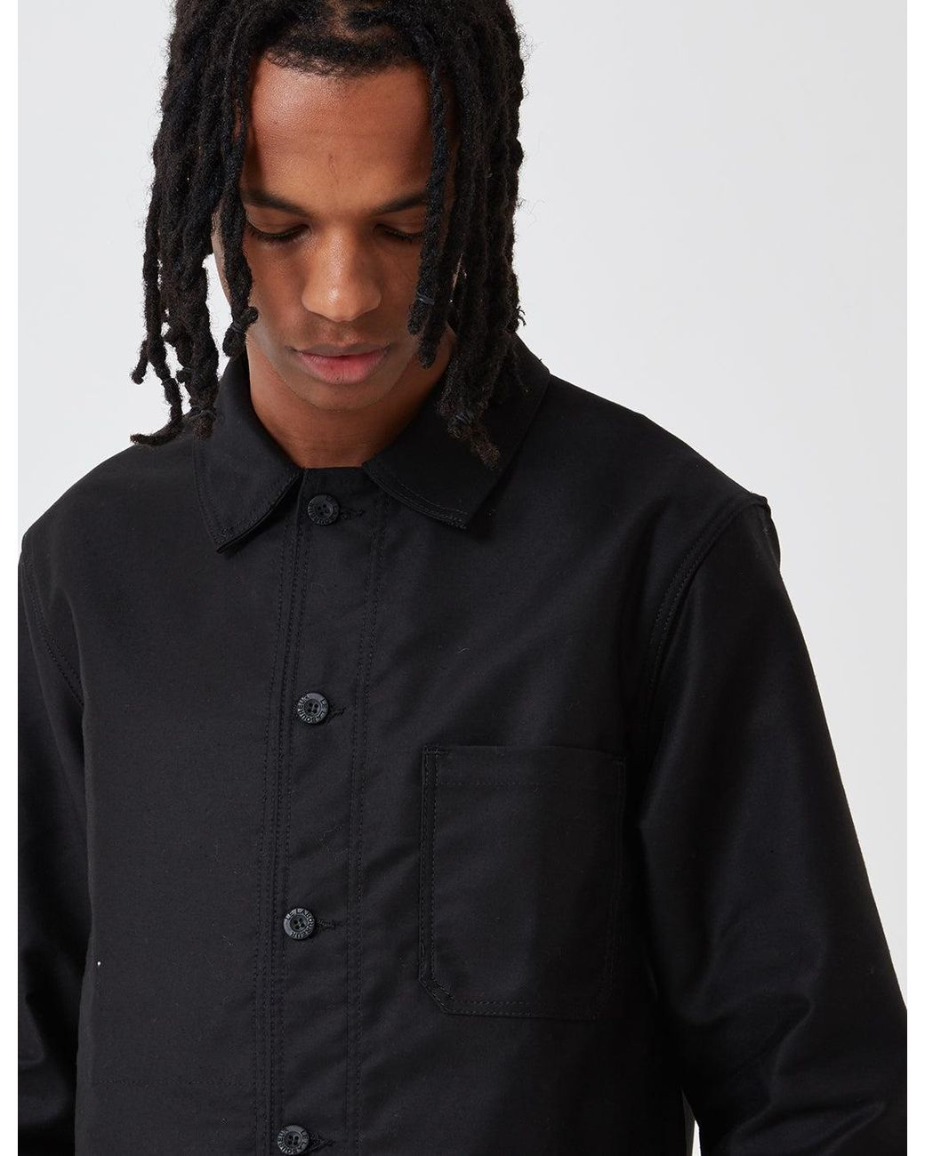 Le Laboureur Blue Moleskin Work Jacket for men