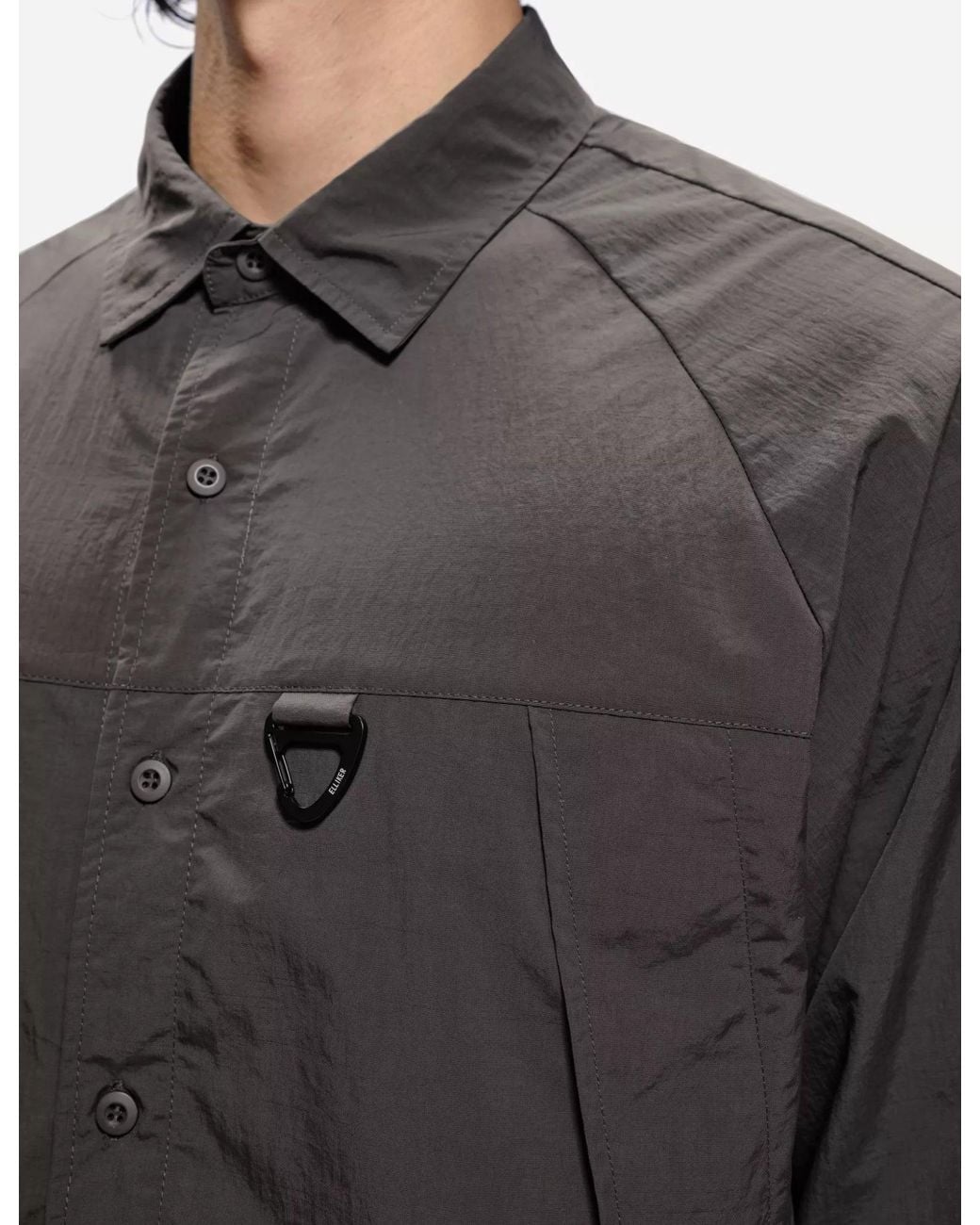 Elliker Gray Craw Zip Tech Shirt for men