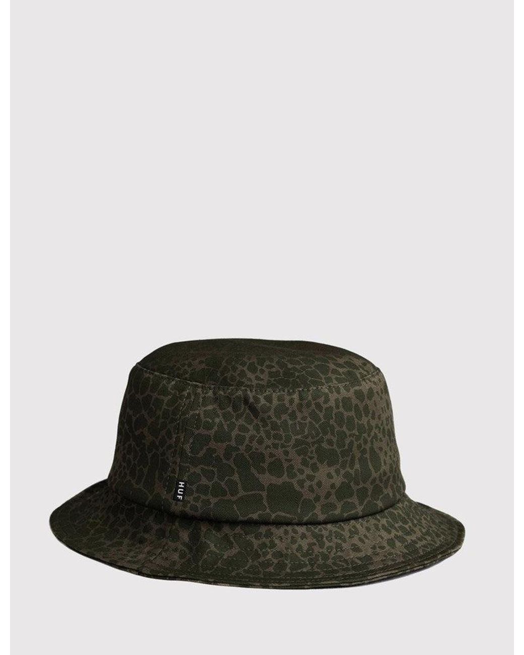 Huf Green Shell Shock Bucket Hat for men
