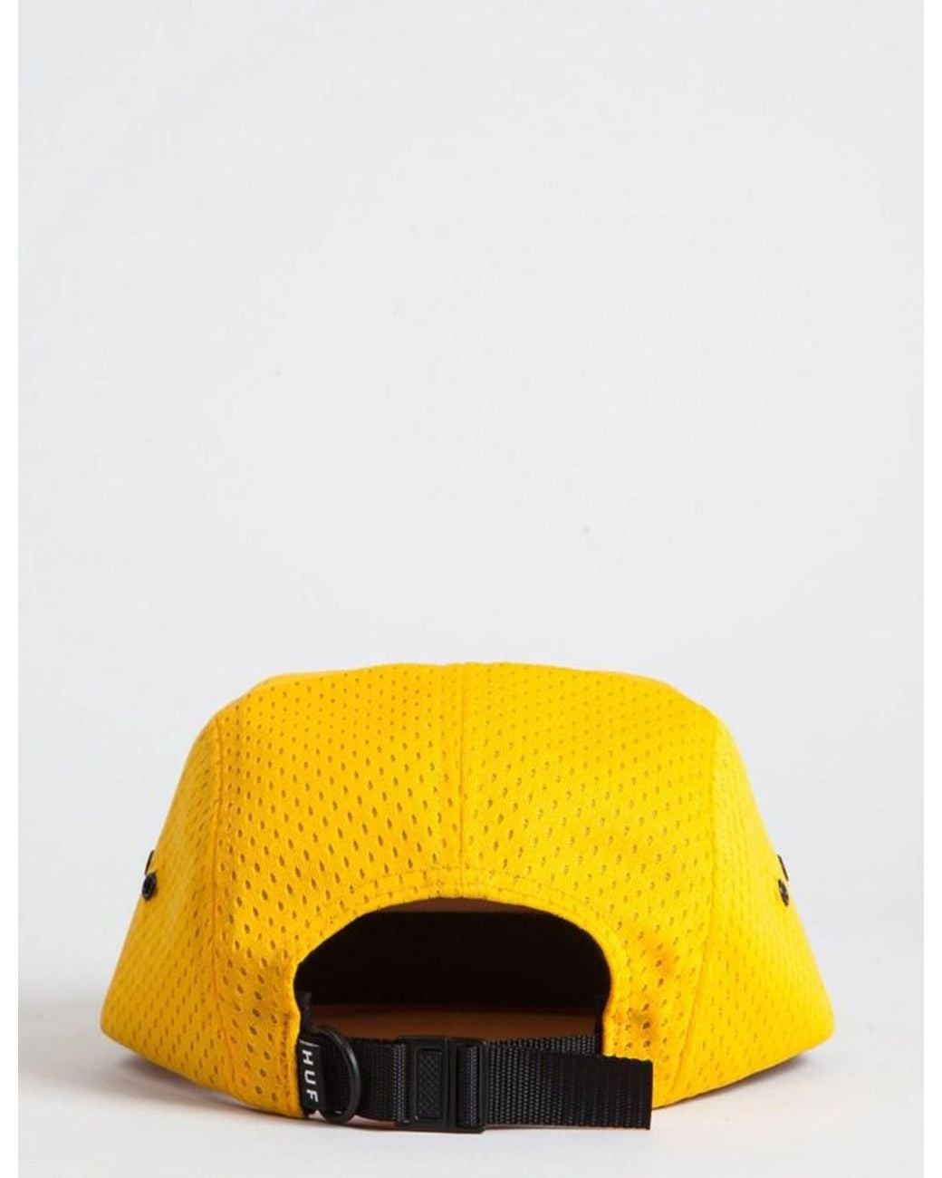 Huf Yellow Full Mesh 5 Panel Volley Cap for men