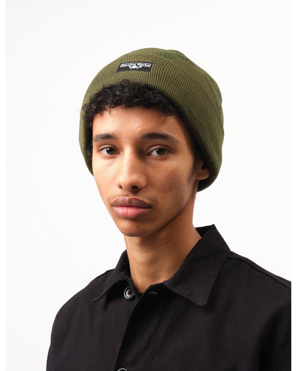 Service Works Green Branch Beanie Hat for men