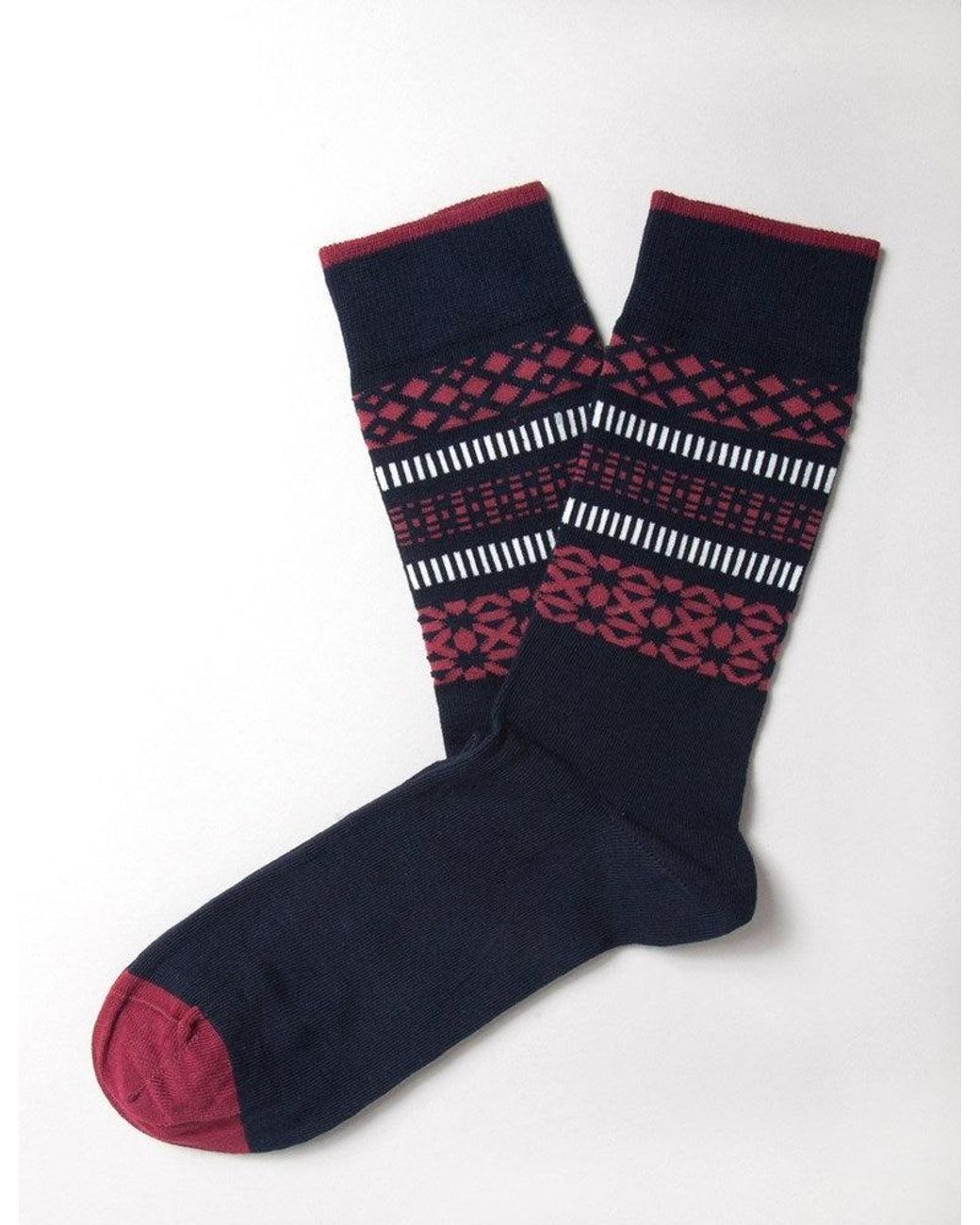 Democratique Socks Blue Selfie Socks for men