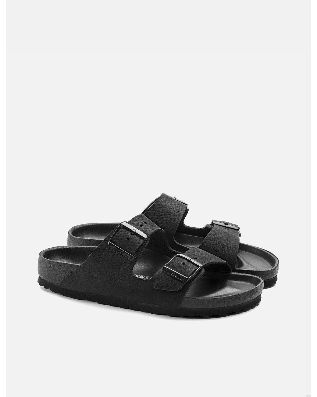 Birkenstock Arizona Leather/eva Sandals (narrow) in Black for Men - Lyst
