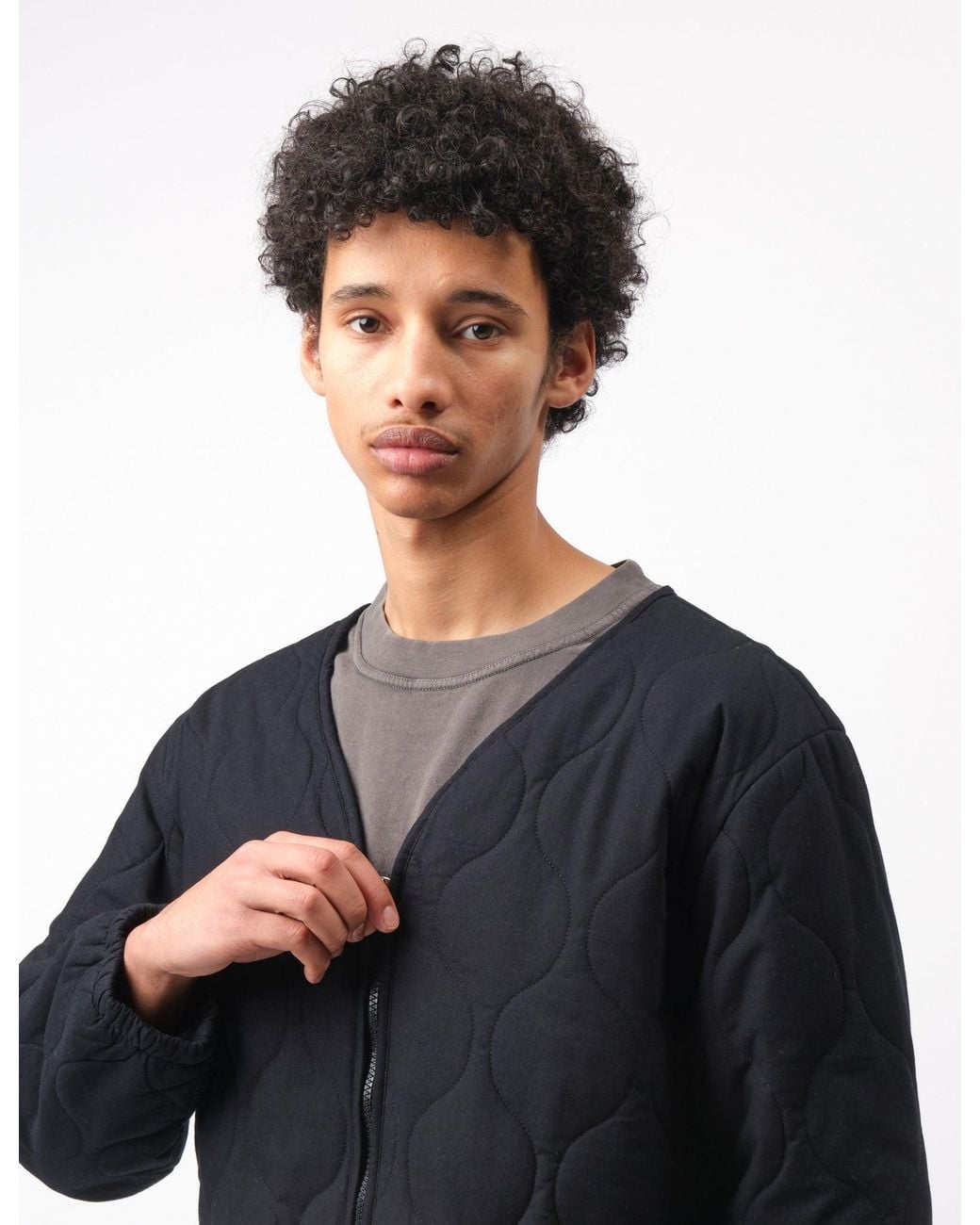 BHODE Blue Quilted Jacket for men