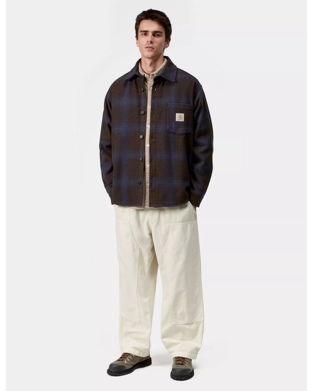 Carhartt Blue Wip Brennan Check Shirt Jacket for men