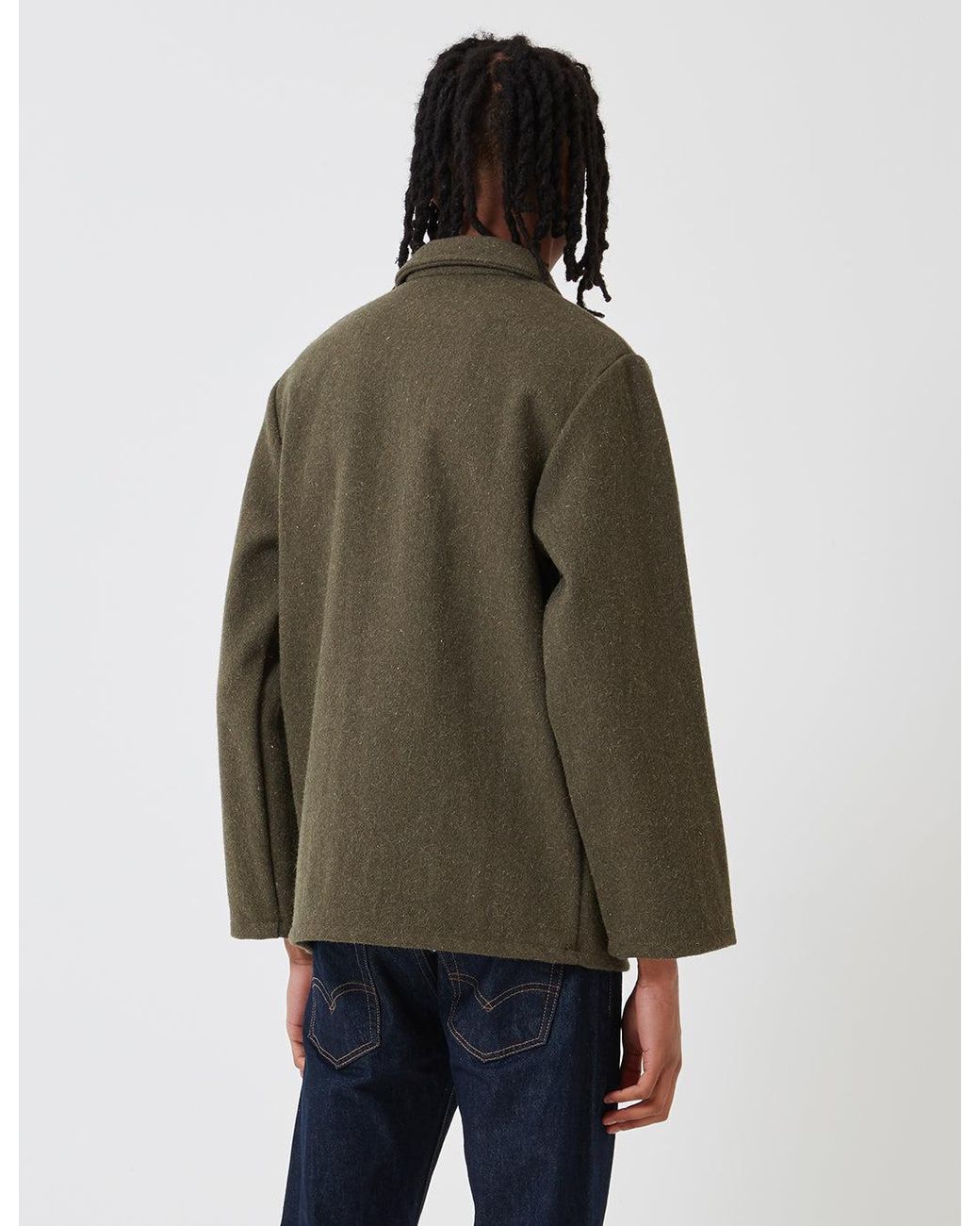 Le Laboureur Green Wool Work Jacket for men
