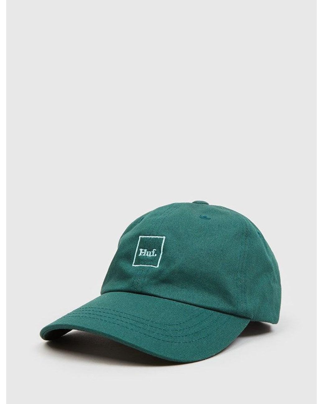 Huf Green Domestic Logo Curved Peak Cap for men