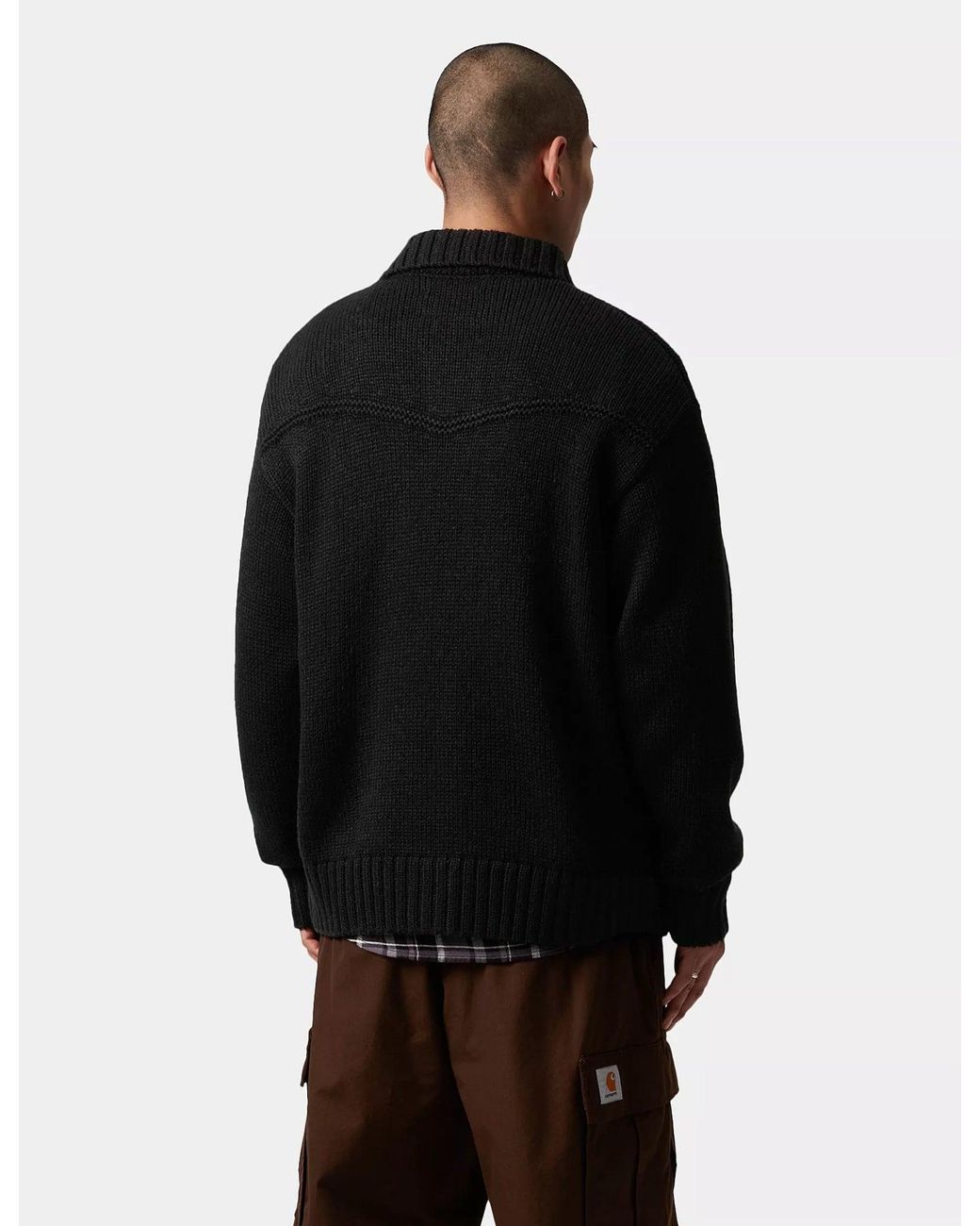 Carhartt Black Santa Fe Cardigan for men