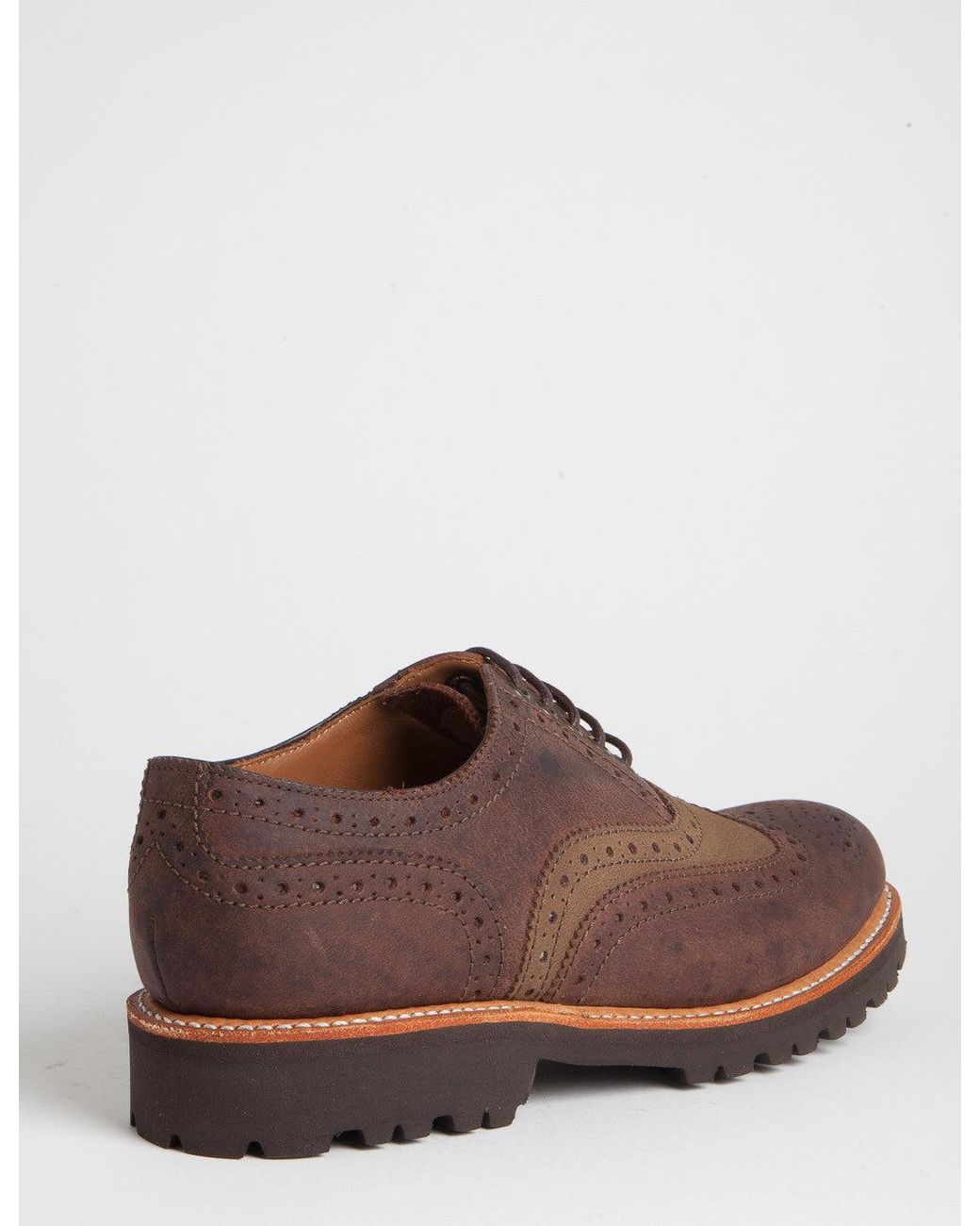 GRENSON Brown Stanley Commando Brogue for men