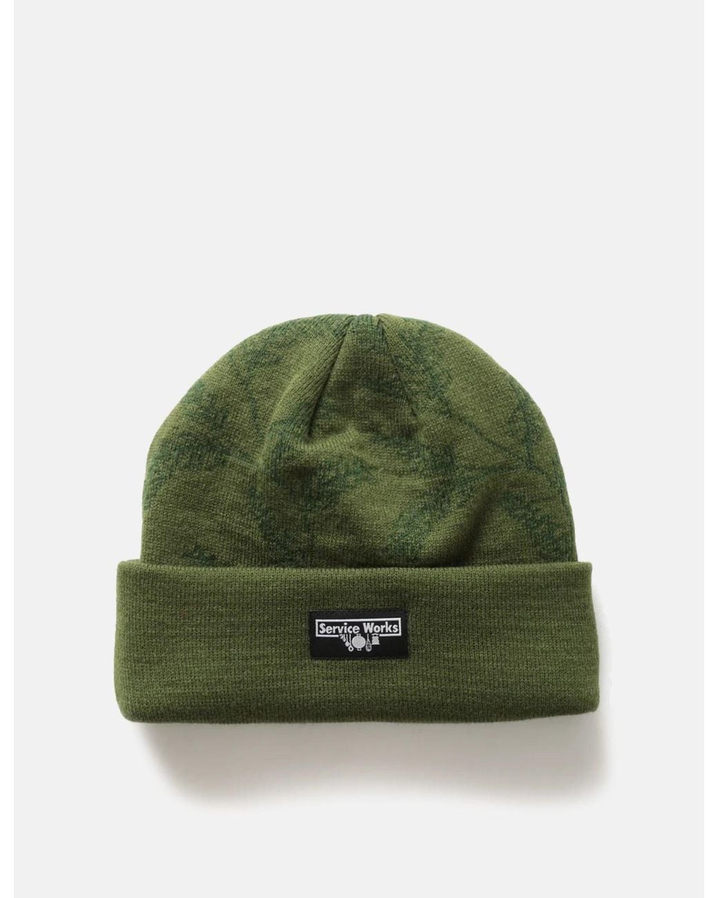 Service Works Green Branch Beanie Hat for men