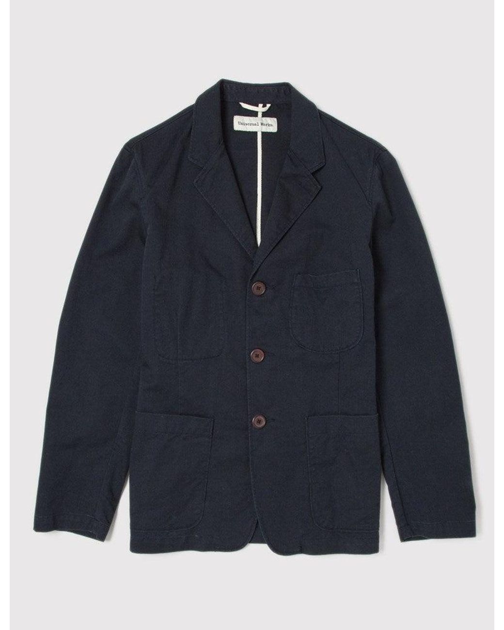 Universal Works Blue Twill Suit Jacket for men