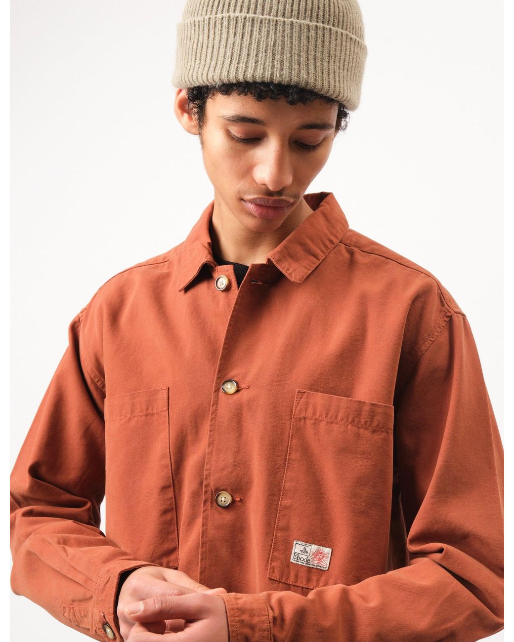 BHODE Red Hunting Overshirt Twill for men