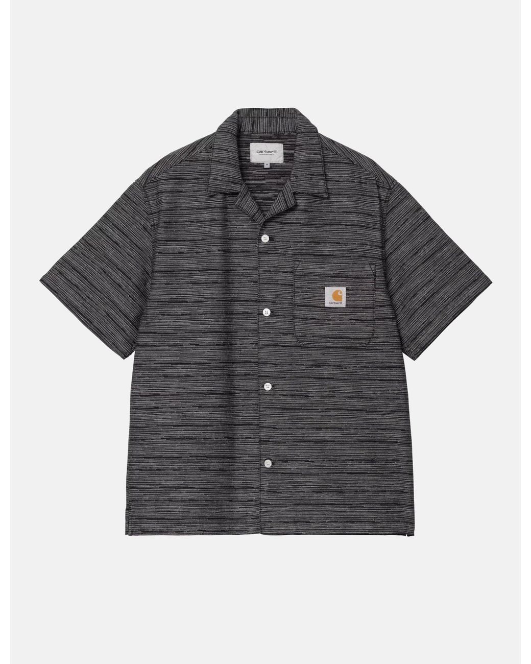 Carhartt Gray Wip Short Sleeve Gellar Stripe Shirt for men