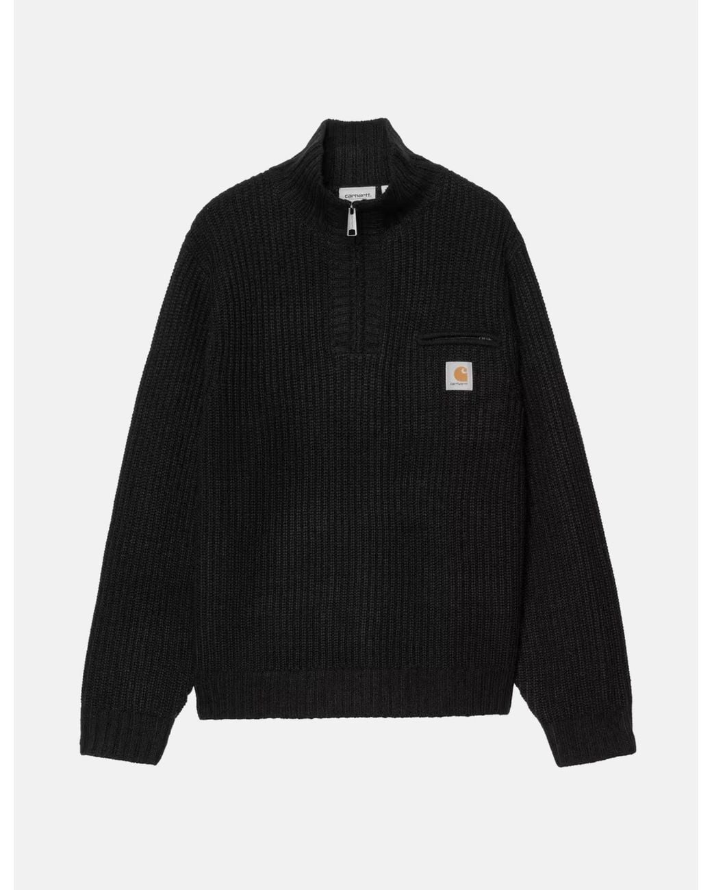 Carhartt Black Detroit Half Zip Sweater for men