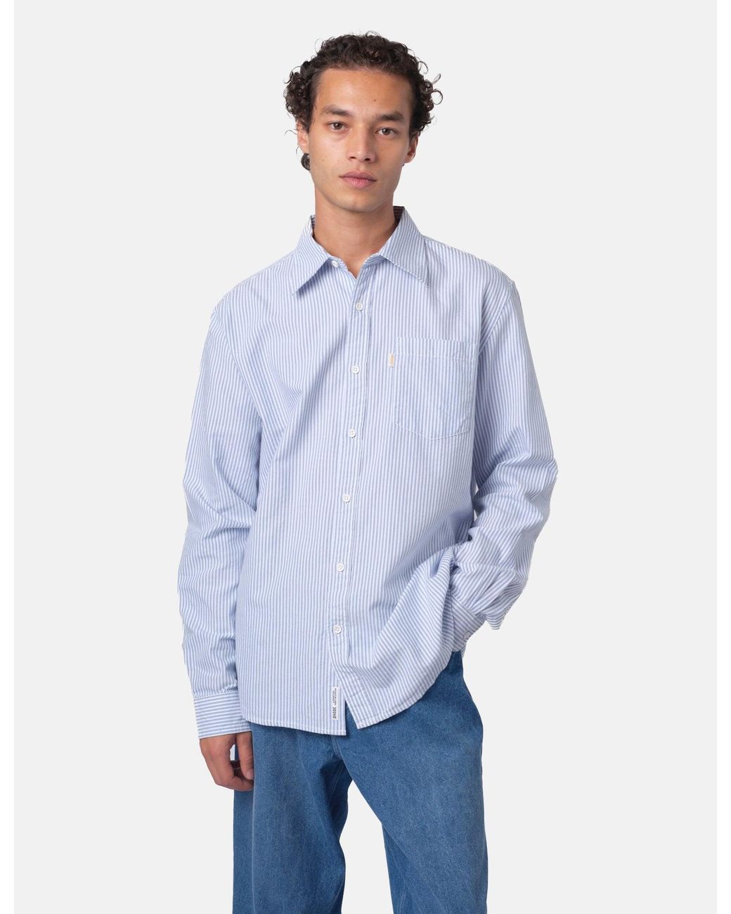 BHODE Blue Box Oxford Shirt for men