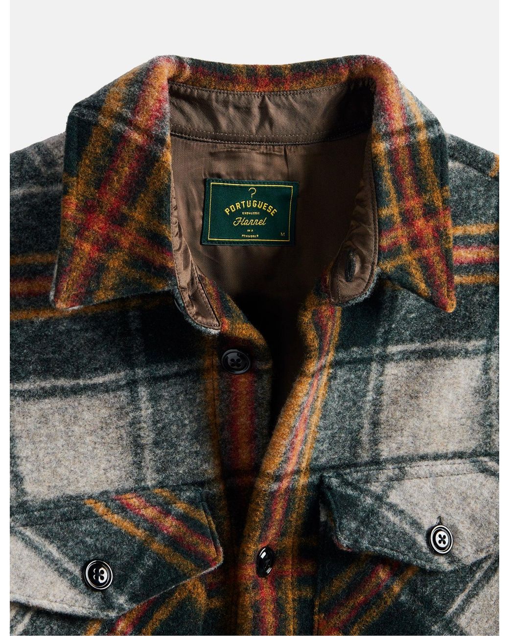 Portuguese Flannel Gray Gauli Overshirt for men
