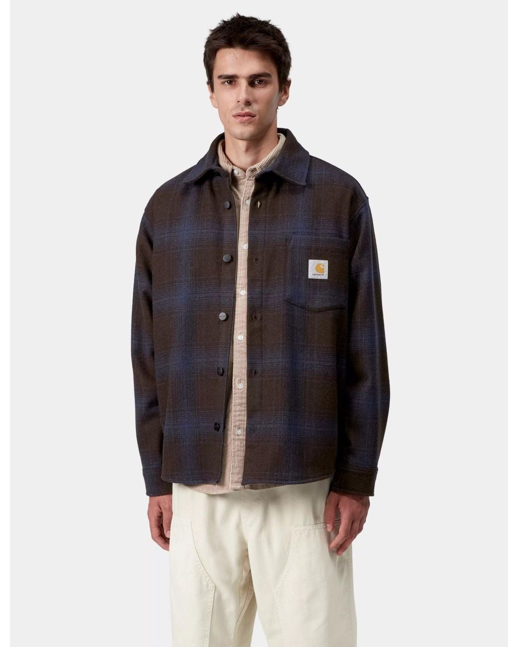 Carhartt Blue Wip Brennan Check Shirt Jacket for men