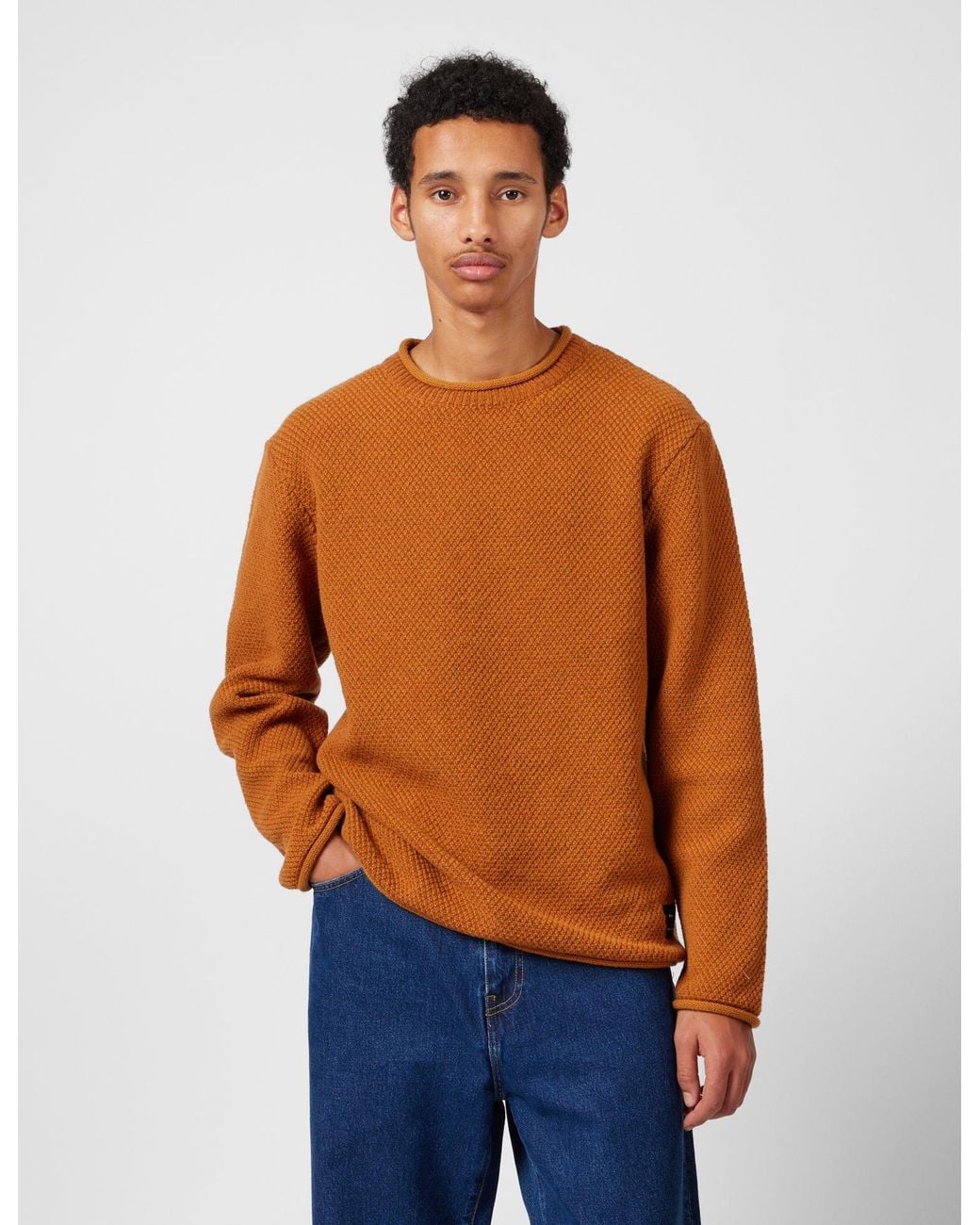 FINISTERRE Blue Barents Jumper (Wool Mix) for men
