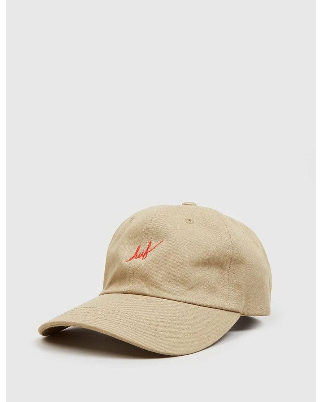 Huf Natural Script Curved Peak Cap for men