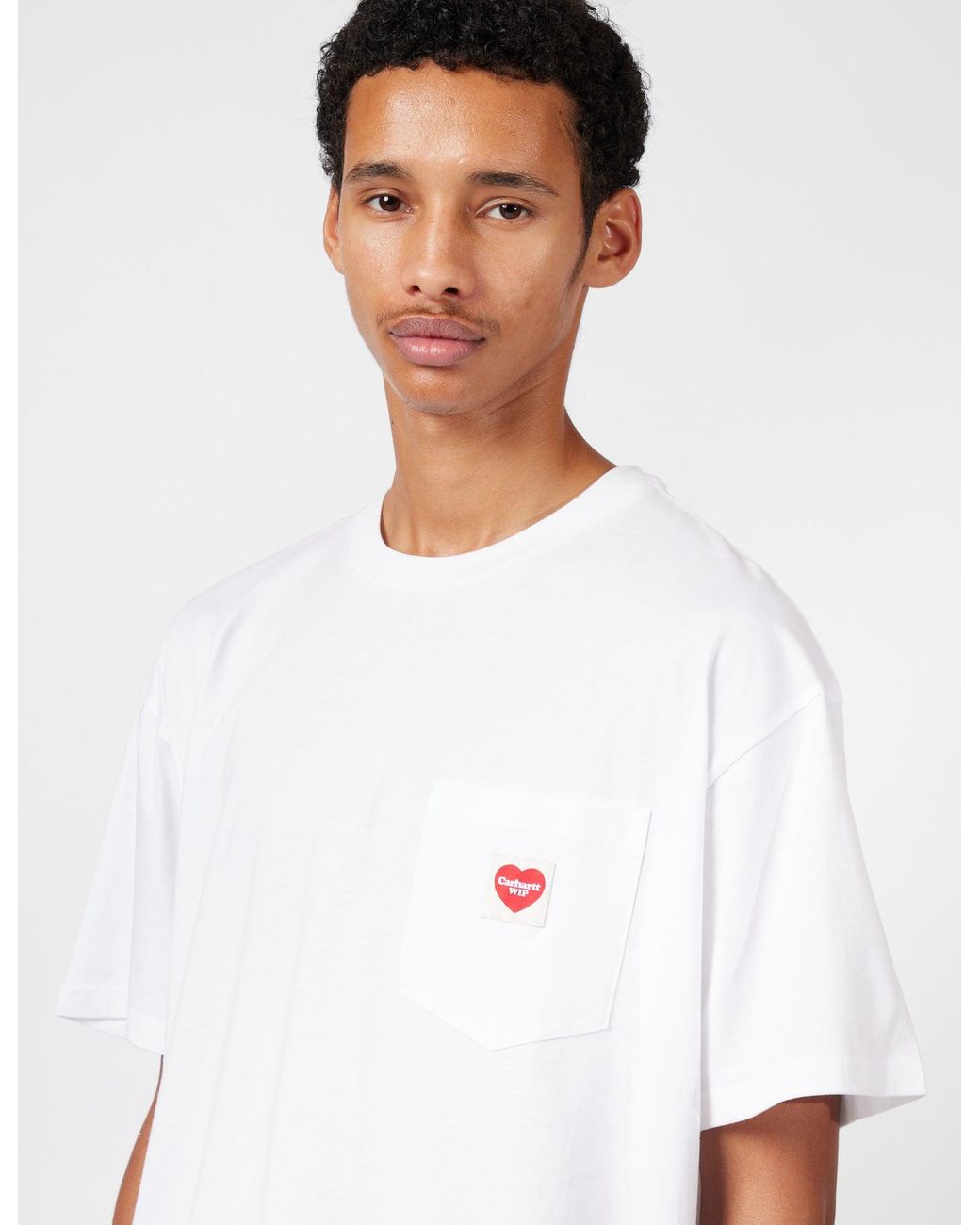 Carhartt White Pocket Heart T-Shirt for men