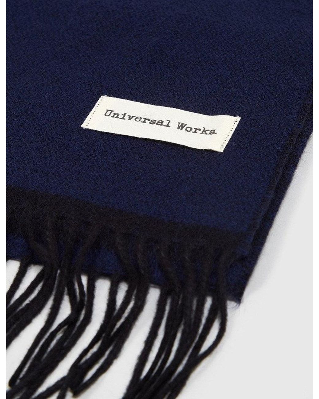 Universal Works Blue Double Sided Scarf for men
