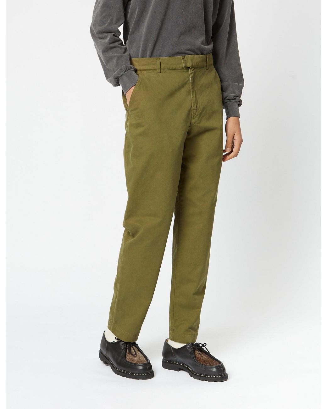BHODE Green Everyday Pant Italian Cotton (Relaxed, Straight) for men