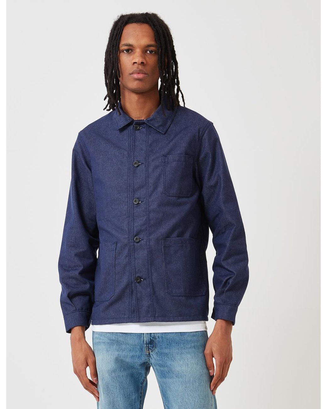 Le Laboureur Blue Denim Work Jacket for men