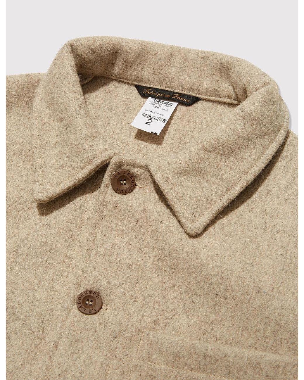 Le Laboureur Natural Burel Wool Work Jacket for men