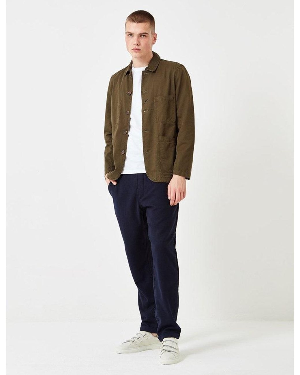 Universal Works Green Bakers Jacket for men