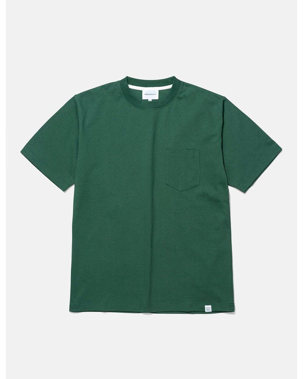 Norse Projects Cotton Johannes Pocket T-shirt in Green for Men - Save 1 ...