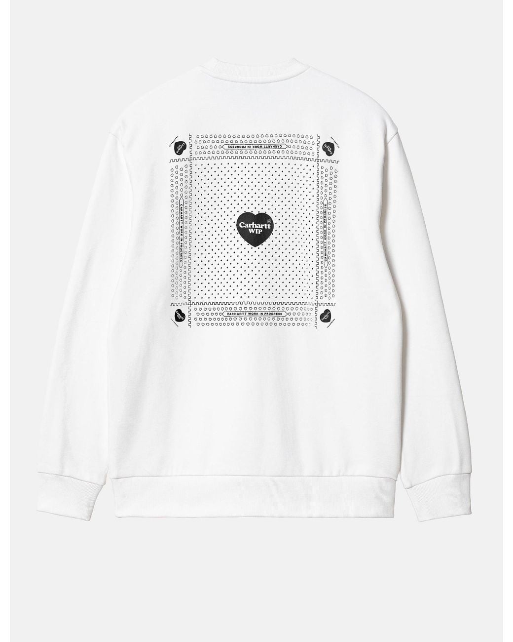 Carhartt White Carhartt-Wip Heart Bandana Sweatshirt (Loose) for men