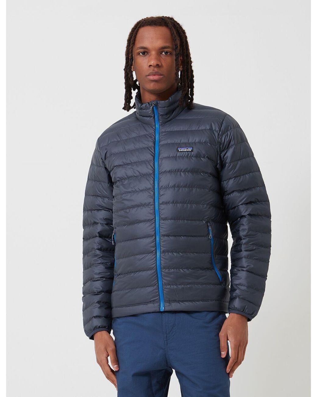 binding slikken overschrijving Patagonia Down Sweater Insulated Jacket - Smolder /andes in Blue for Men |  Lyst