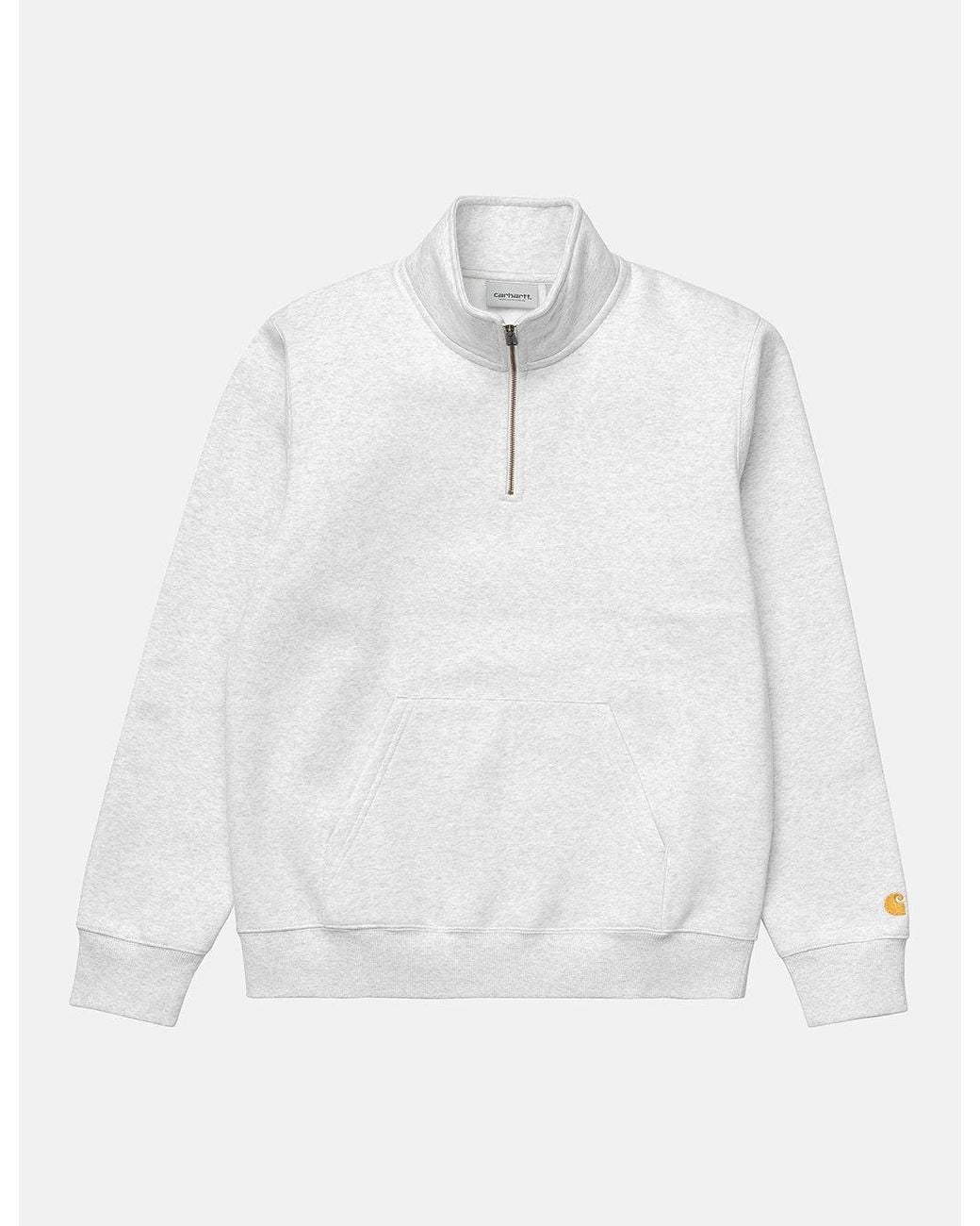 Carhartt Gray Wip Chase Neck Zip Sweatshirt for men