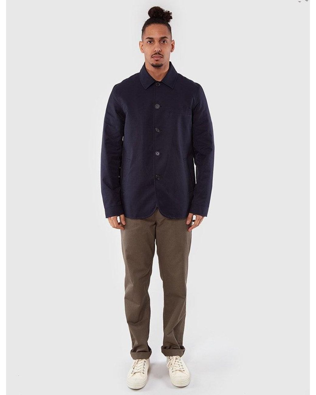 Universal Works Blue Watchman Wool Jacket for men