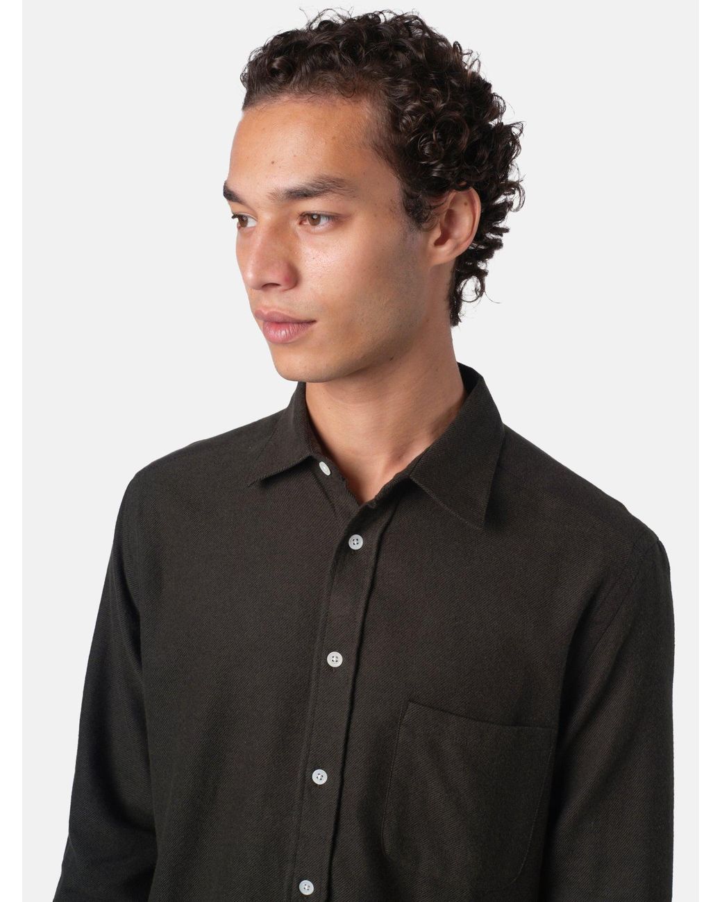 Portuguese Flannel Black Teca 2.0 Shirt for men