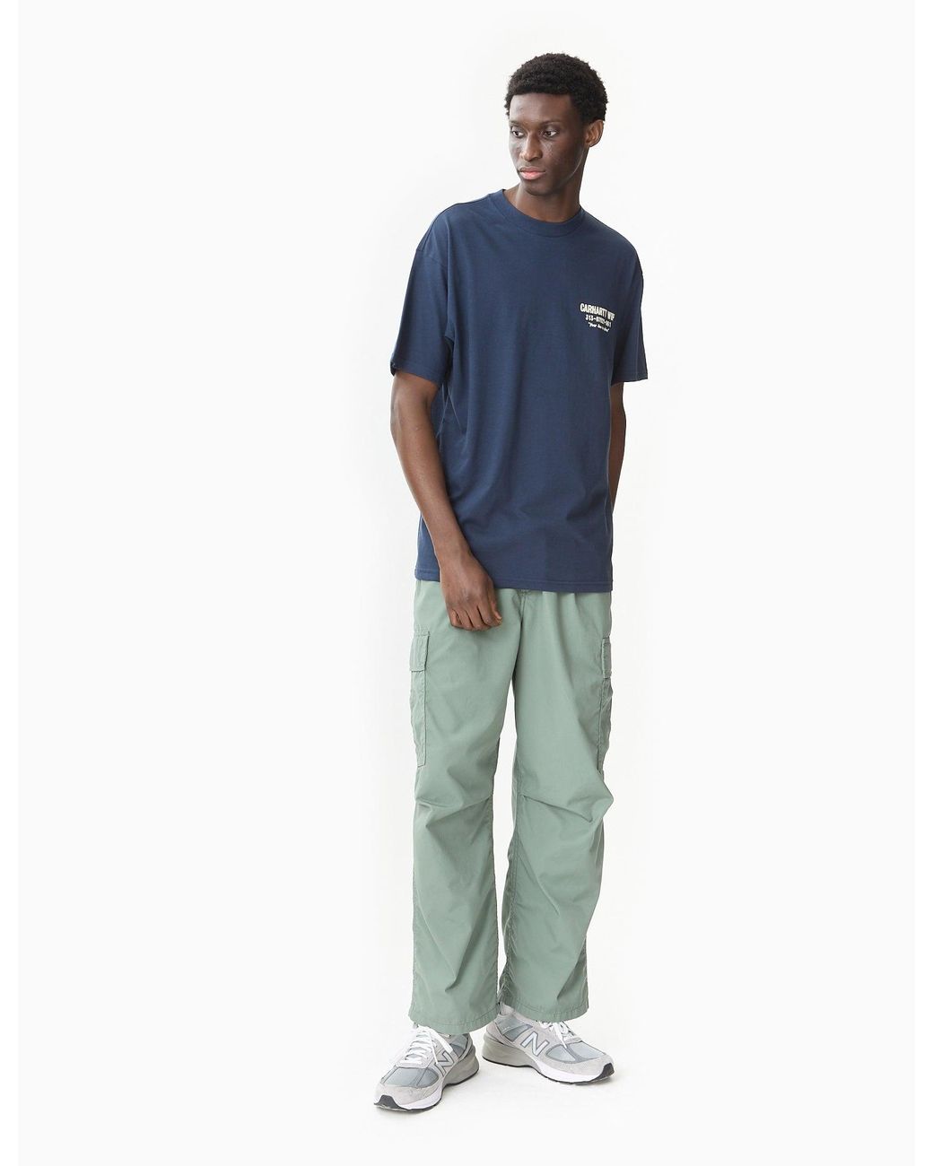 Carhartt Blue Carhartt-Wip Less Troubles T-Shirt (Loose) for men