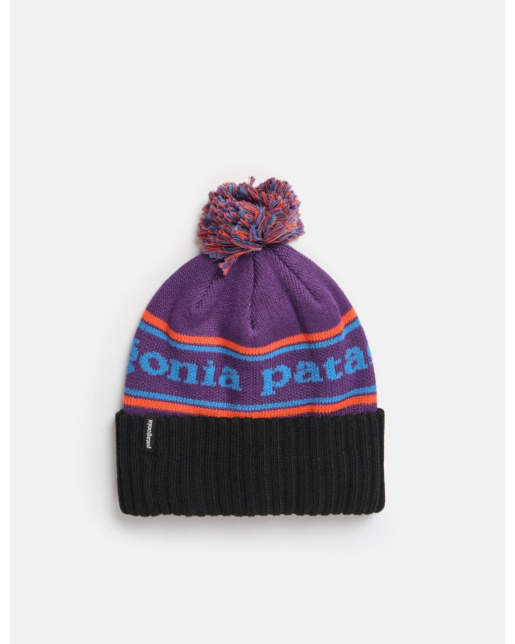 Patagonia Pink Powder Town Park Stripe Beanie Hat for men
