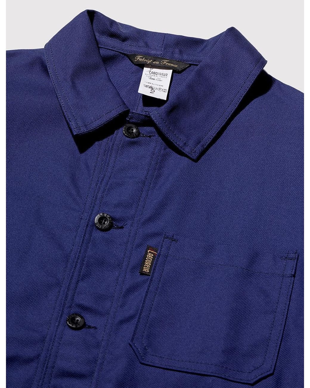 Le Laboureur Blue Cotton Work Jacket for men