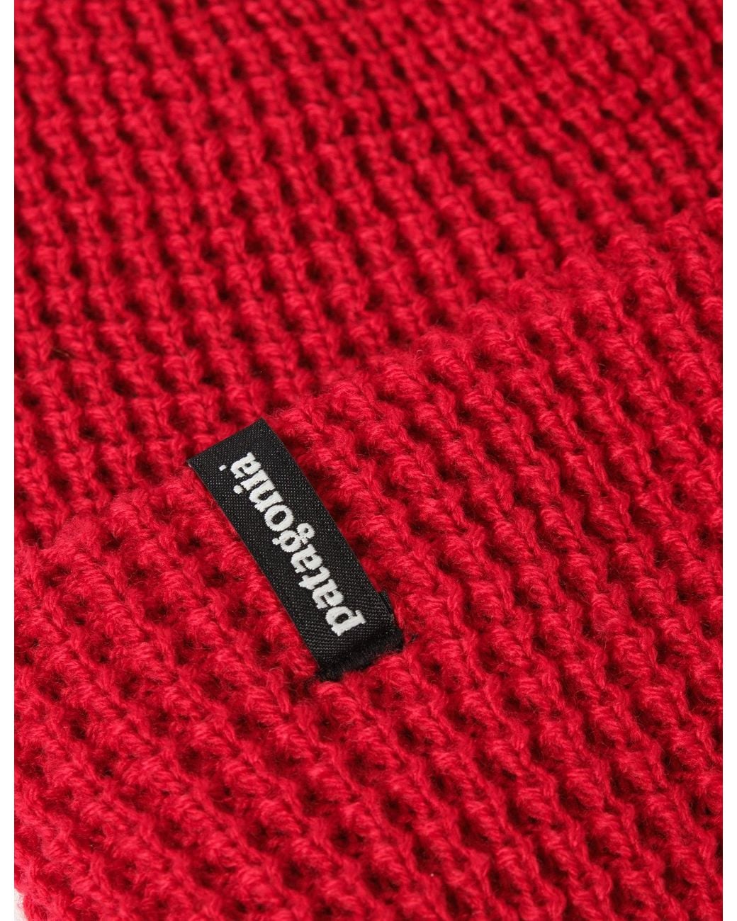 Patagonia Red Snowdrifter Beanie Hat for men