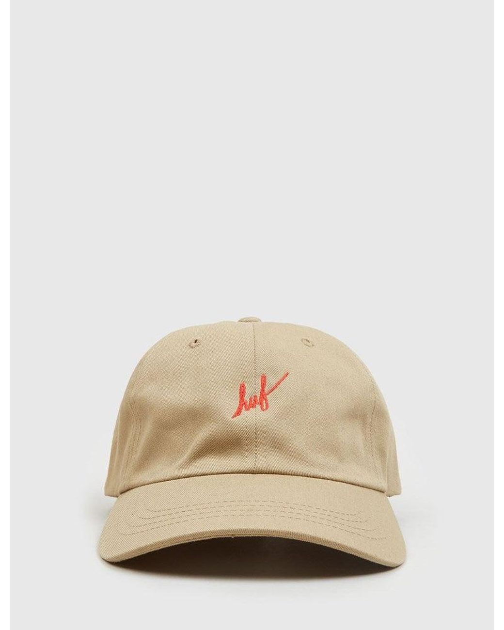 Huf Natural Script Curved Peak Cap for men
