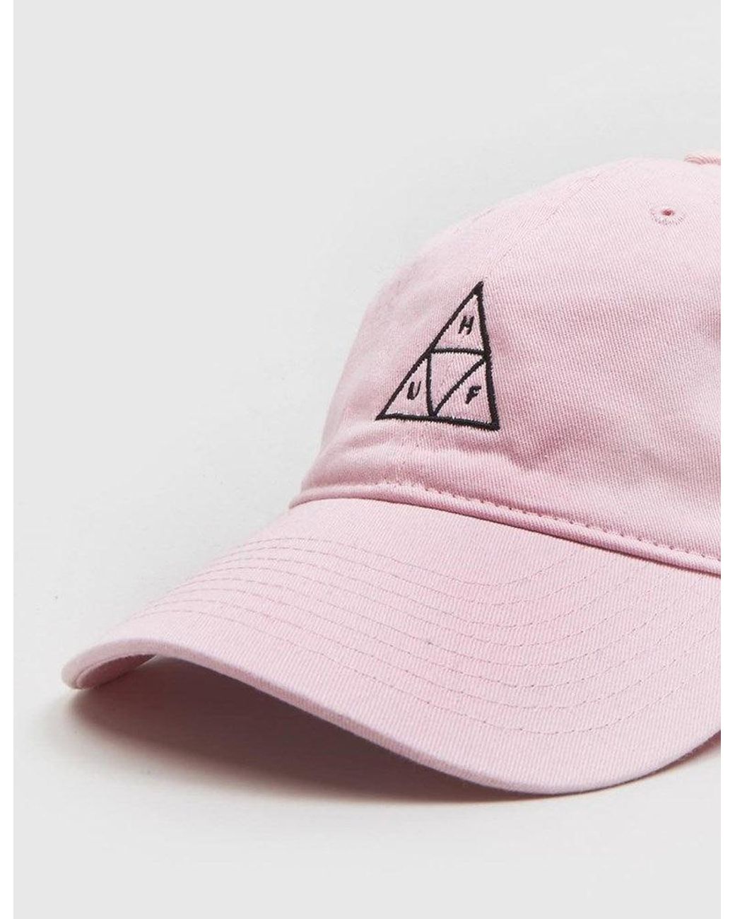 Huf Pink Triple Triangle Curved Peak Cap for men
