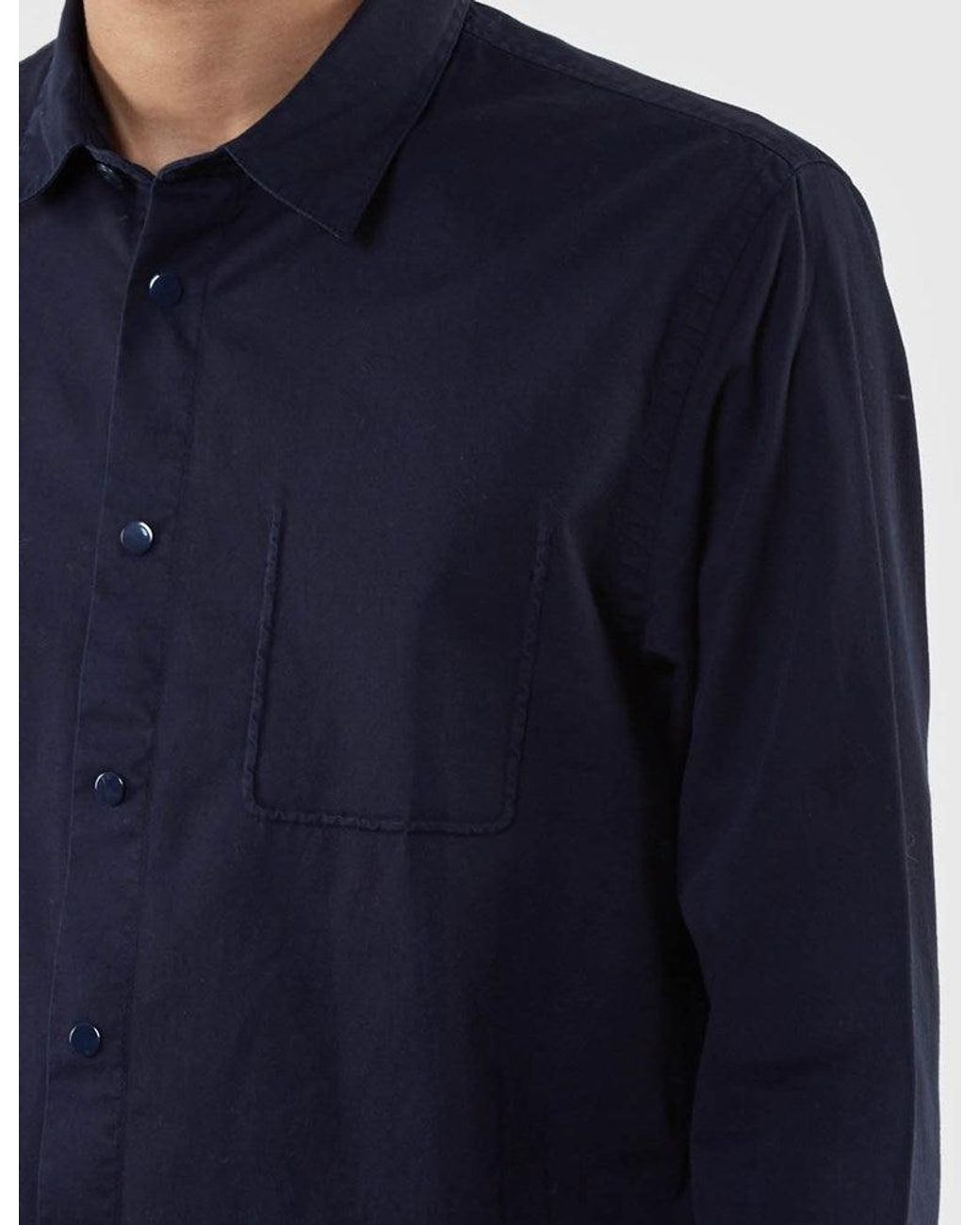 Folk Blue Folk Pop Stud Shirt for men