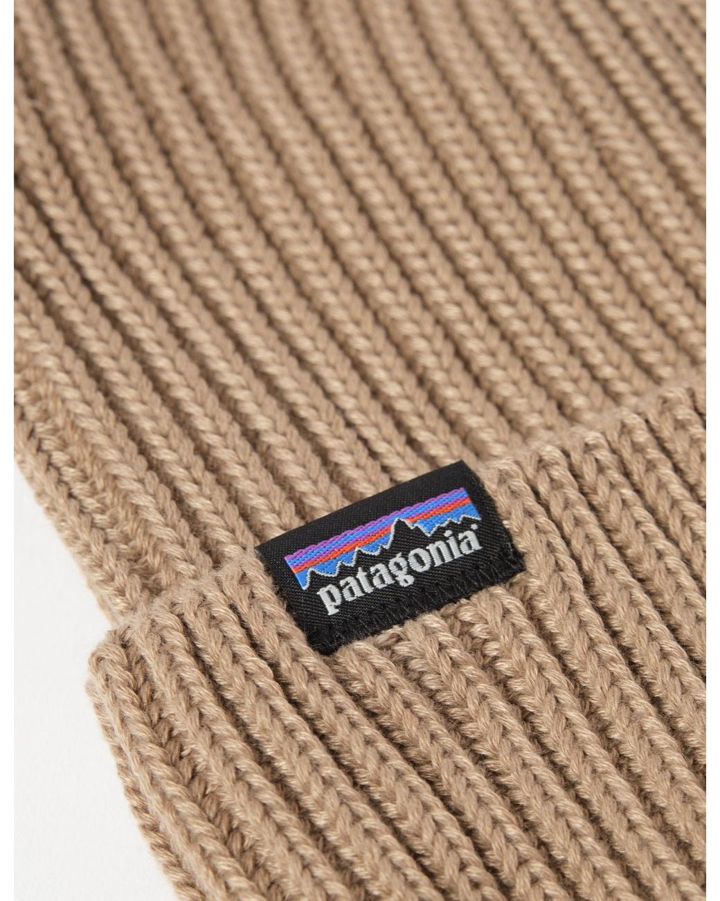 Patagonia Brown Fishermans Rolled Beanie Hat for men