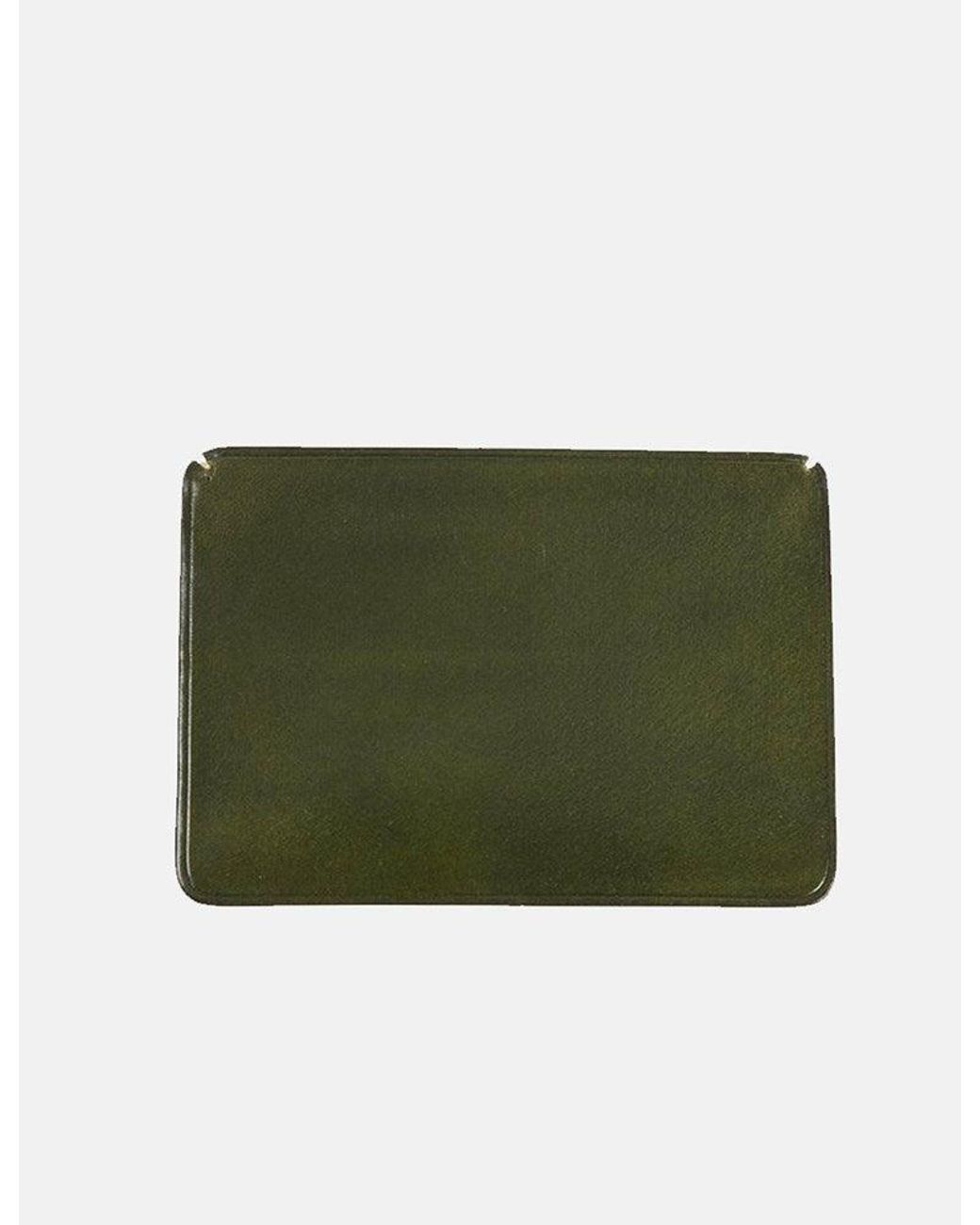 Il Bussetto Green Small Card Holder (Leather) for men