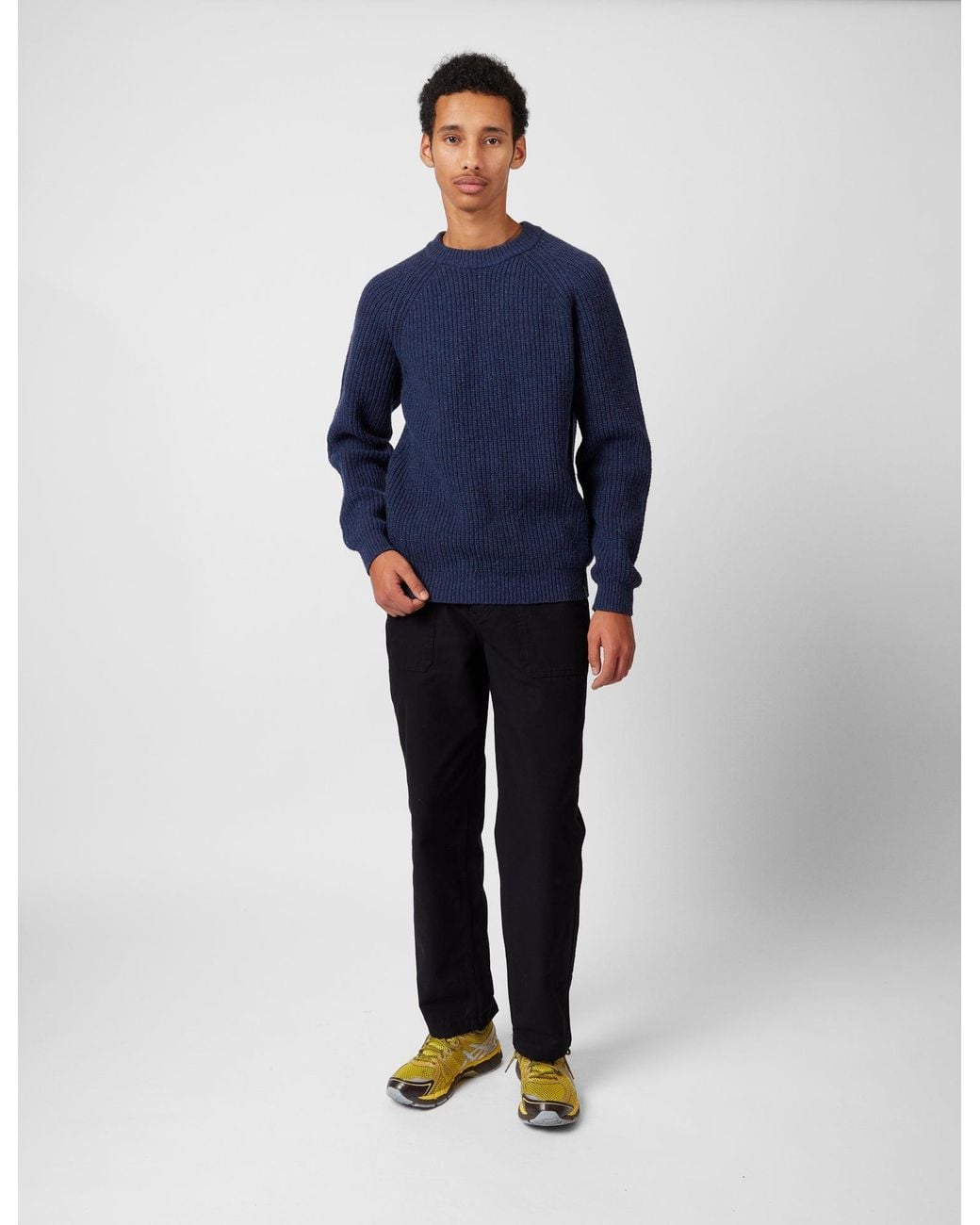 FINISTERRE Blue Mora Jumper (Wool Mix) for men