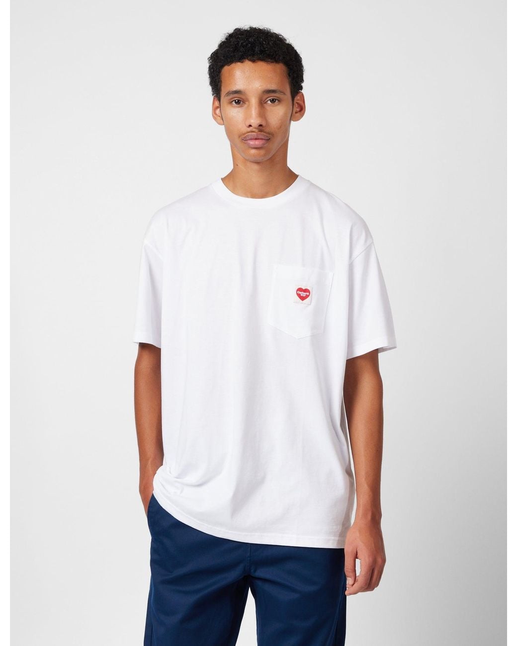 Carhartt White Pocket Heart T-Shirt for men