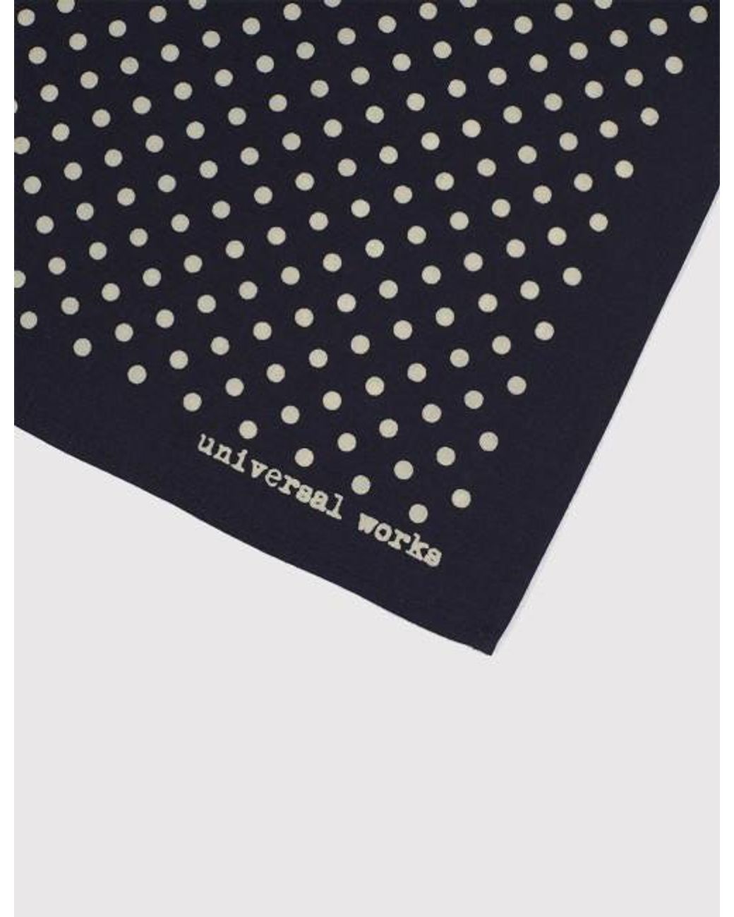 Universal Works Blue Printed Pocket Square for men
