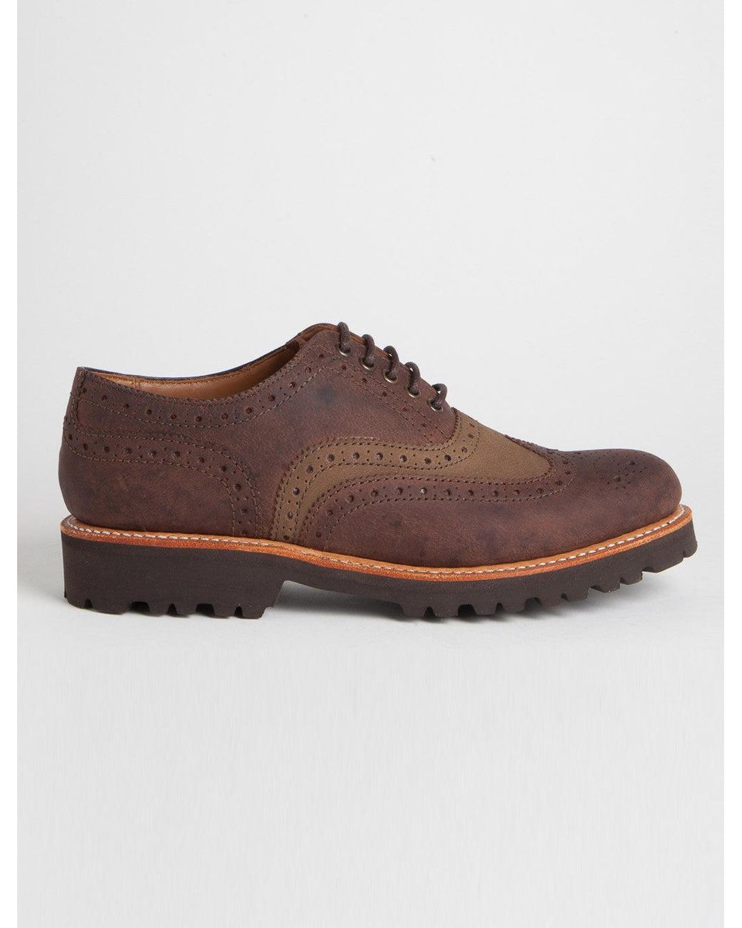 GRENSON Brown Stanley Commando Brogue for men