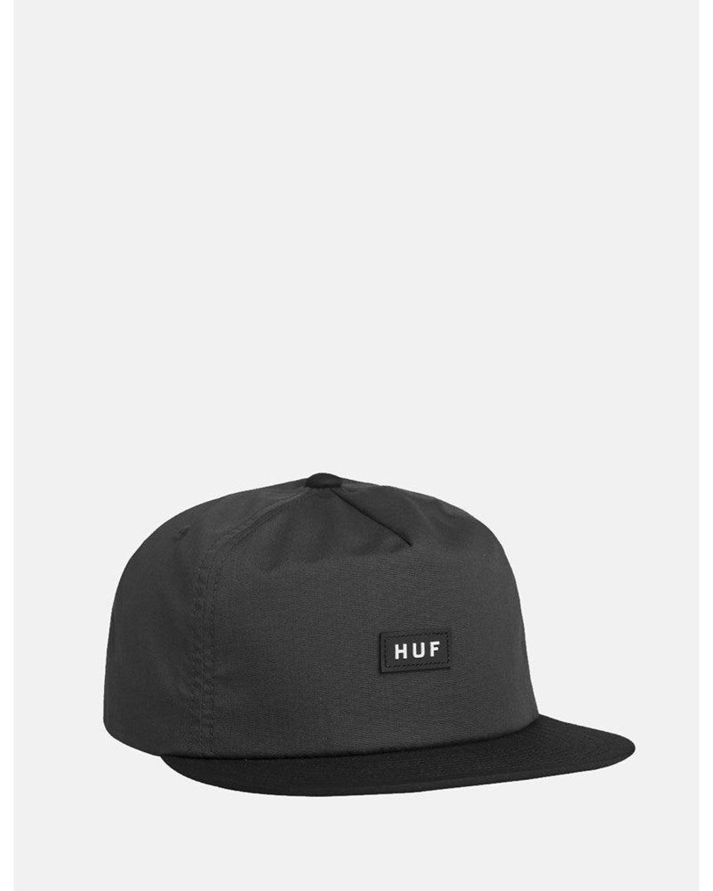 Huf Black Bar Logo Snapback Cap for men
